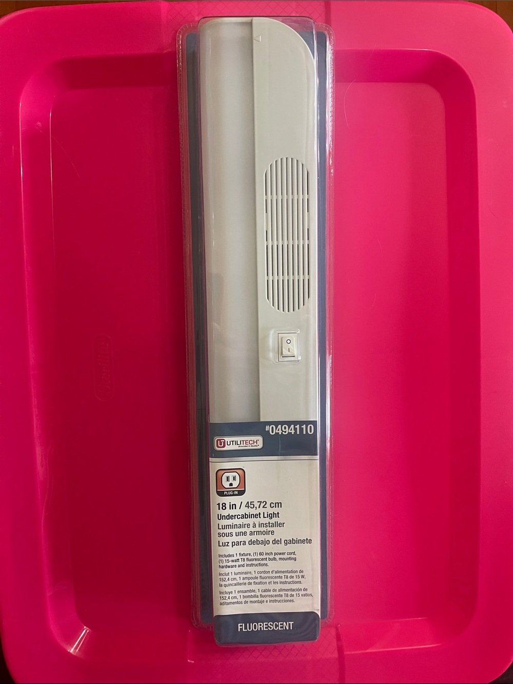 18 in. Fluorescent Under-Cabinet Light - White